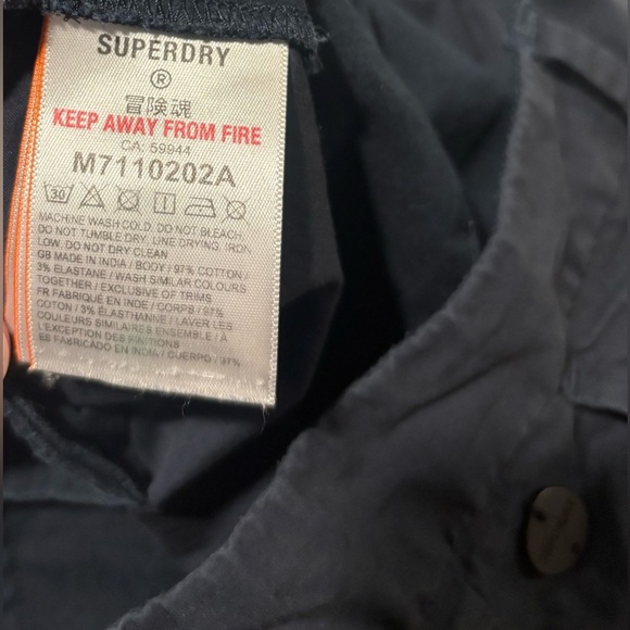 Superdry Studios Men’s Chino 8” Short in Navy, Size 34 - Picture 8 of 11